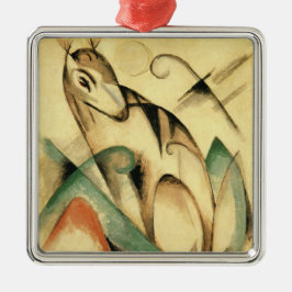 Gespeichertes Mythisches Tier (von Franz Marc) Ornament Aus Metall