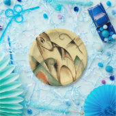 Gespeichertes Mythisches Tier (von Franz Marc) Pappteller (Party)