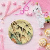 Gespeichertes Mythisches Tier (von Franz Marc) Pappteller (Party)