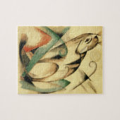 Gespeichertes Mythisches Tier (von Franz Marc) Puzzle (Horizontal)