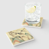 Gespeichertes Mythisches Tier (von Franz Marc) Steinuntersetzer (Seitenansicht)