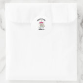 gespeist runder aufkleber (Tasche)