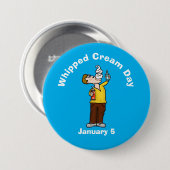 Gespeitschter Cream Day - Männerknopf Button (Vorne & Hinten)