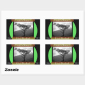 Gespendet in Erinnerung an - Rectangle Rechteckiger Aufkleber (Blatt)