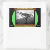 Gespendet in Erinnerung an - Rectangle Rechteckiger Aufkleber (Tasche)