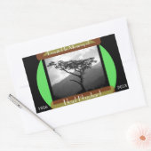 Gespendet in Erinnerung an - Rectangle Rechteckiger Aufkleber (Umschlag)