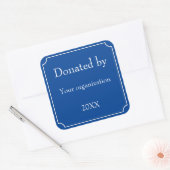 Gespendet von Template Square Sticker (Umschlag)