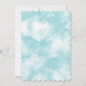 Gespenst| Babydusche| Blau Einladung (Rückseite)