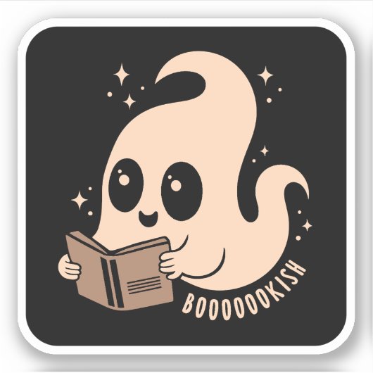 Gespenst buchen aufkleber (Vorderseite)