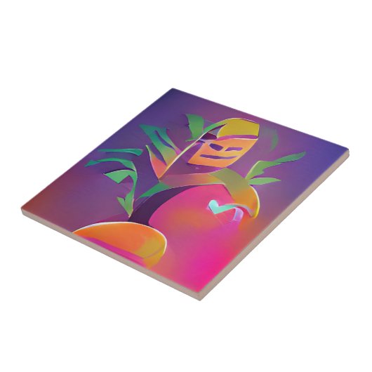 Gespenst eines Mango-Popskels abstrakte digitale K Fliese (Seite)