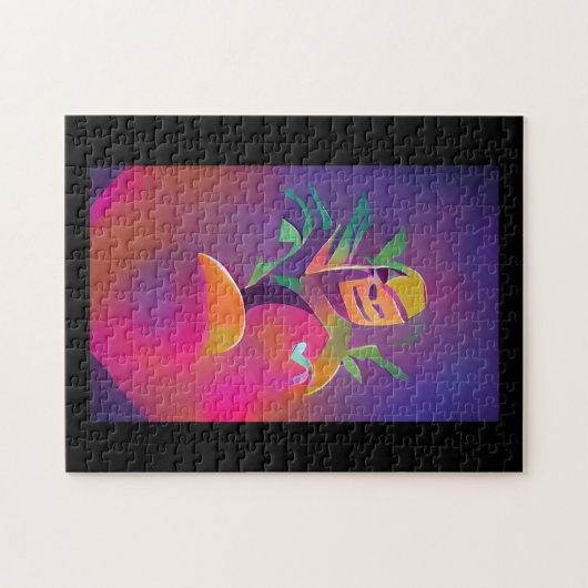 Gespenst eines Mango-Popskels abstrakte digitale K Puzzle (Horizontal)