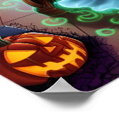 Gespenst in Orgel-Buntglas Poster (Ecke)