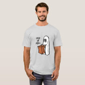 Gespenst mit Beutel Trick oder Tretbeutel T-Shirt (Vorne ganz)