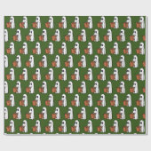 Gespenst mit Taschentrick oder Behandlung auf dunk Geschenkpapier (Flach)