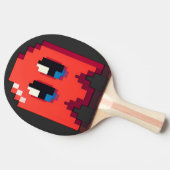 Gespenst Red pixel art fanart PacMan Tischtennis Schläger (Seitenansicht)
