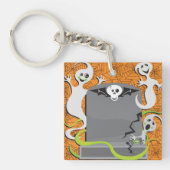 Gespenster auf einem Grabstein-Schlüsselanhänger Schlüsselanhänger (Vorderseite)