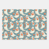 Gespenster, die den Herztag feiern Geschenkpapier Set (Vorderseite 2)