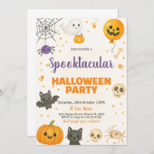 Gespenster, Fledermäuse & Trick-oder-Leckerei-Bash Einladung (Vorne/Hinten)