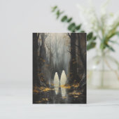 Gespenster im Wald Halloween Postkarte (Stehend Vorderseite)