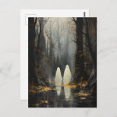 Gespenster im Wald Halloween Postkarte (Vorne/Hinten)