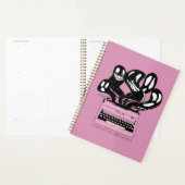 Gespenster in einem rosa Schreibmaschinenplaner Planer (Anzeige)