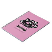 Gespenster in einem rosa Schreibmaschinenwerk Notizblock (Linke Seite)