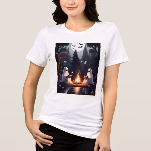 Gespenster Reading by Campfire Halloween T - Shirt (Vorderseite)