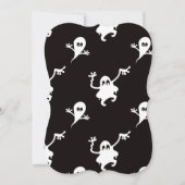 Gespenster Schwarz Halbzeitaufenthalt Einladung (Vorderseite)