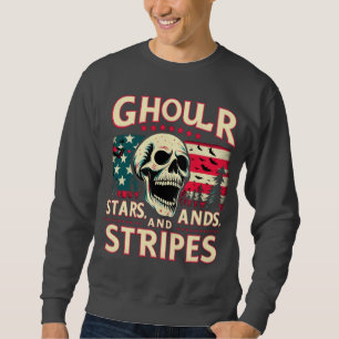 Gespenster, Sterne und Streifen Sweatshirt