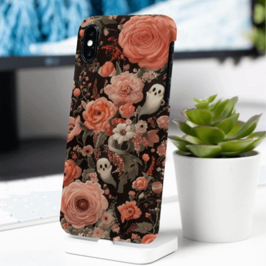 Gespenster und Blume Stickerei Case-Mate iPhone Hülle