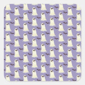 Gespenster und Fledermäuse Quadratischer Aufkleber (Vorderseite)