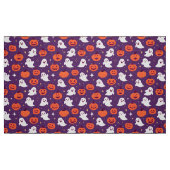 Gespenster und Kürbis auf lila Stoff (Fat Quarter (45,7 x 55,9 cm))