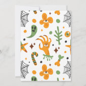 Gespenster und Monsterhandschuhe Halloween-Kostüm- Einladung (Rückseite)