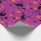 Gespenster und Sterne Nahtloses Wrapping Paper mit Geschenkpapier (Ecke)