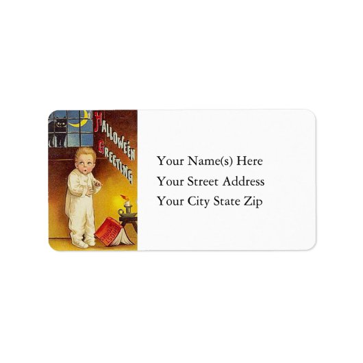 Gespenstergeschichten über Halloween-Vintages Adre Adressaufkleber (Vorne)