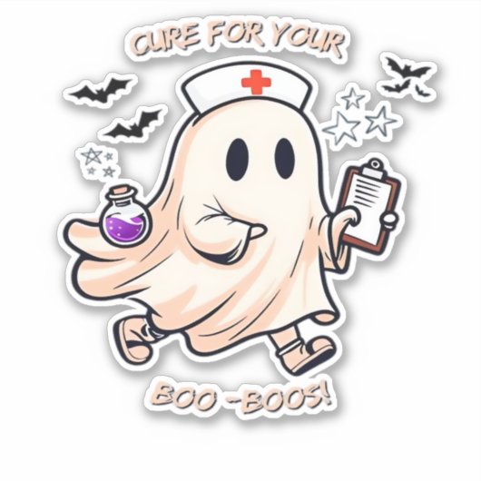 Gespenstiefel mit magischem � Heilmittel für Ihr B Aufkleber (Vorderseite)