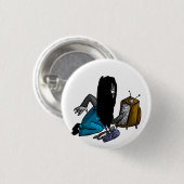 Gespenstische Fernsehenc$reparatur-person Button (Vorne & Hinten)