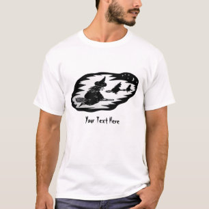 gespenstische Fliegenhexen auf Broomsticks T-Shirt
