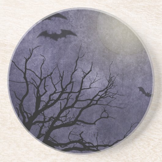 Gespenstische Halloween-Drucke Sandstein Untersetzer (Vorne)