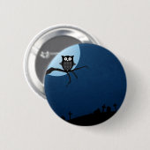 Gespenstische Halloween-Eule Button (Vorne & Hinten)