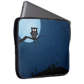 Gespenstische Halloween-Eule Laptopschutzhülle (Vorne Rechts)