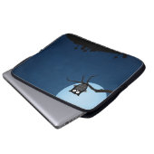 Gespenstische Halloween-Eule Laptopschutzhülle (Vorne Knopf)