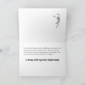 Gespenstische Halloween-Karte, Schädel, Blumen - Karte (Innenseite)