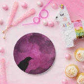 Gespenstische Halloween-Raben-Drucke Pappteller (Party)