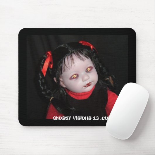 Gespenstische Horrorpuppe der Visionen 13 Mousepad (Mit Mouse)