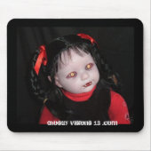 Gespenstische Horrorpuppe der Visionen 13 Mousepad (Vorne)