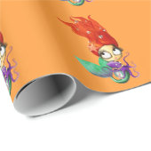 Gespenstische Meerjungfrau mit Krake Geschenkpapier (Rolleneckpunkt)