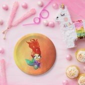 Gespenstische Meerjungfrau mit Krake Pappteller (Party)