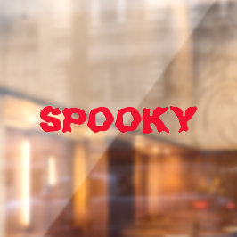 Gespenstische, rote Blütendekoration Fensteraufkleber