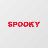 Gespenstische, rote Blütendekoration Fensteraufkleber (Blatt)